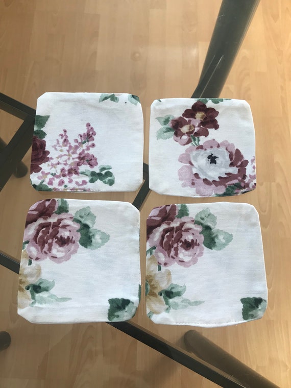 floral drink coasters