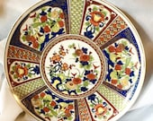 Vintage Imari Style Large Gilt Plate JAPAN