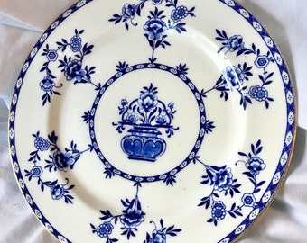 blue white plate etsy