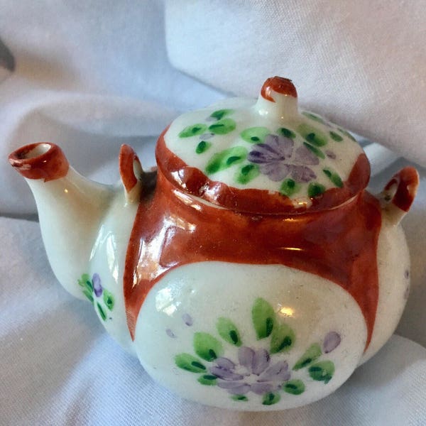 Vintage Hand Painted Miniature China Teapot