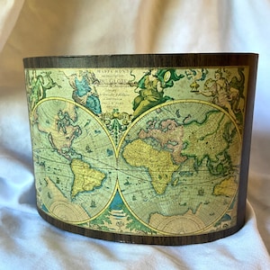 Vintage Stylecraft of Baltimore Desk Basket O mapa mundial do globo de 5"