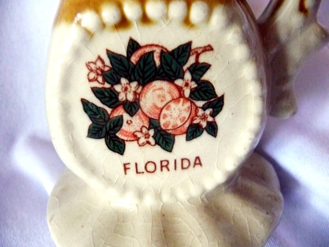 Vintage Florida Souvenir Mini Pitcher With Orange Motif Etsy