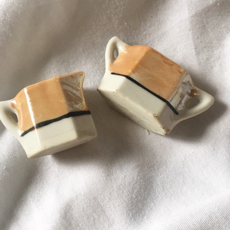 Vintage Japanese Teapot Miniature Lusterware Set