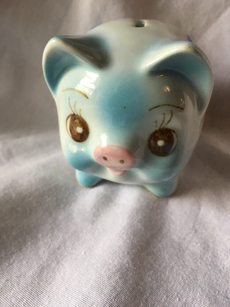 Souvenir Piggy Bank Vintage German Porcelain Souvenir