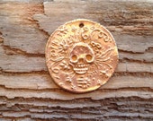 Small Bronze Sugar Skull Coin