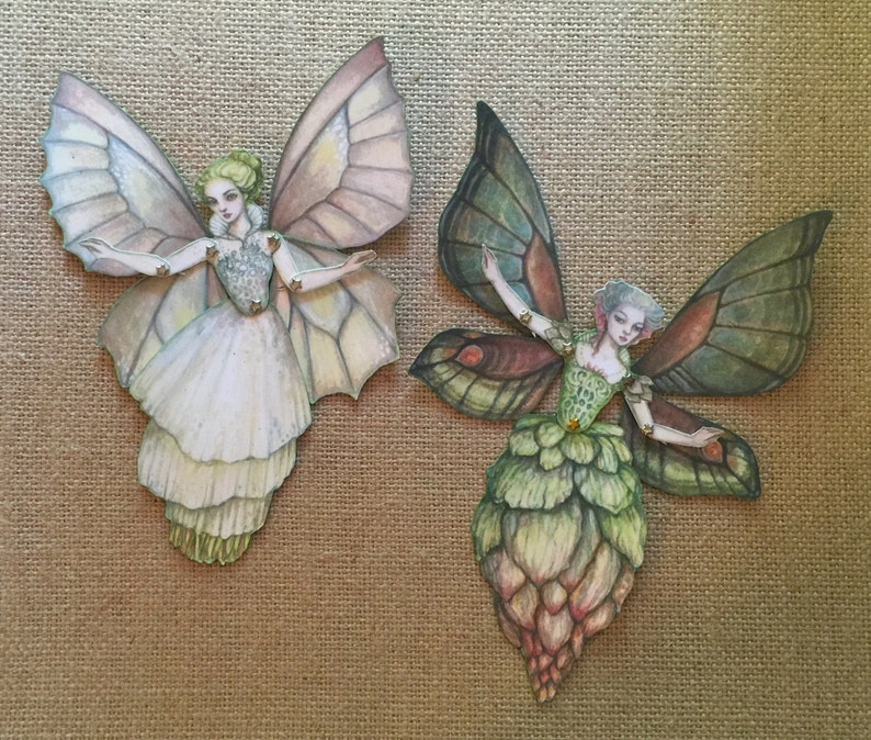 Jointed Fairies Paper Doll Kit Etsy