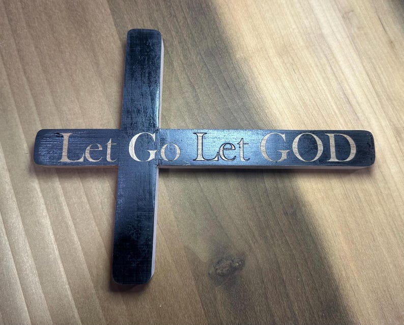 Religious Cross/ Let Go Let GOD - Etsy