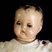vintage creepy/spooky doll composition head rocker eyes image 7