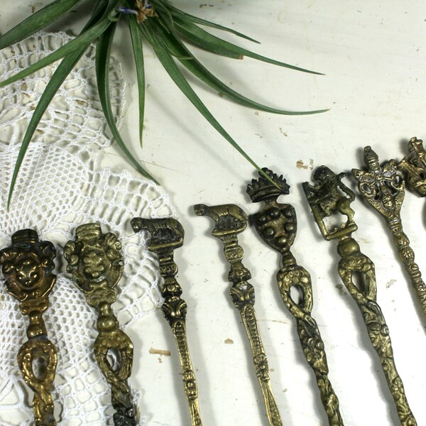 SALE-----antique demitasse spoons made in Italy