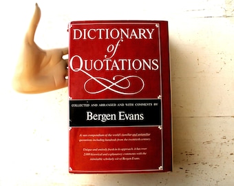 Vintage Quotation Dictionary--Dictionary of Quotations, Speech Tool, Writing Tool, Historical Quotations