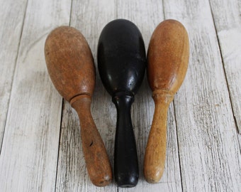 antique wooden sock darner eggs--instant collection, country decor, primitives, darning tool, wooden primitives, sewing collectible