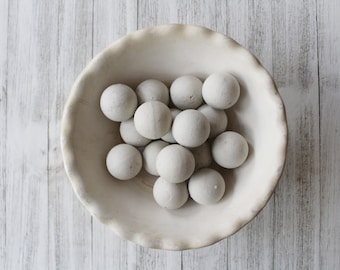 16 vintage reclaimed stone balls, limestone water filtration spheres, limestone balls, marble balls, white balls, river balls