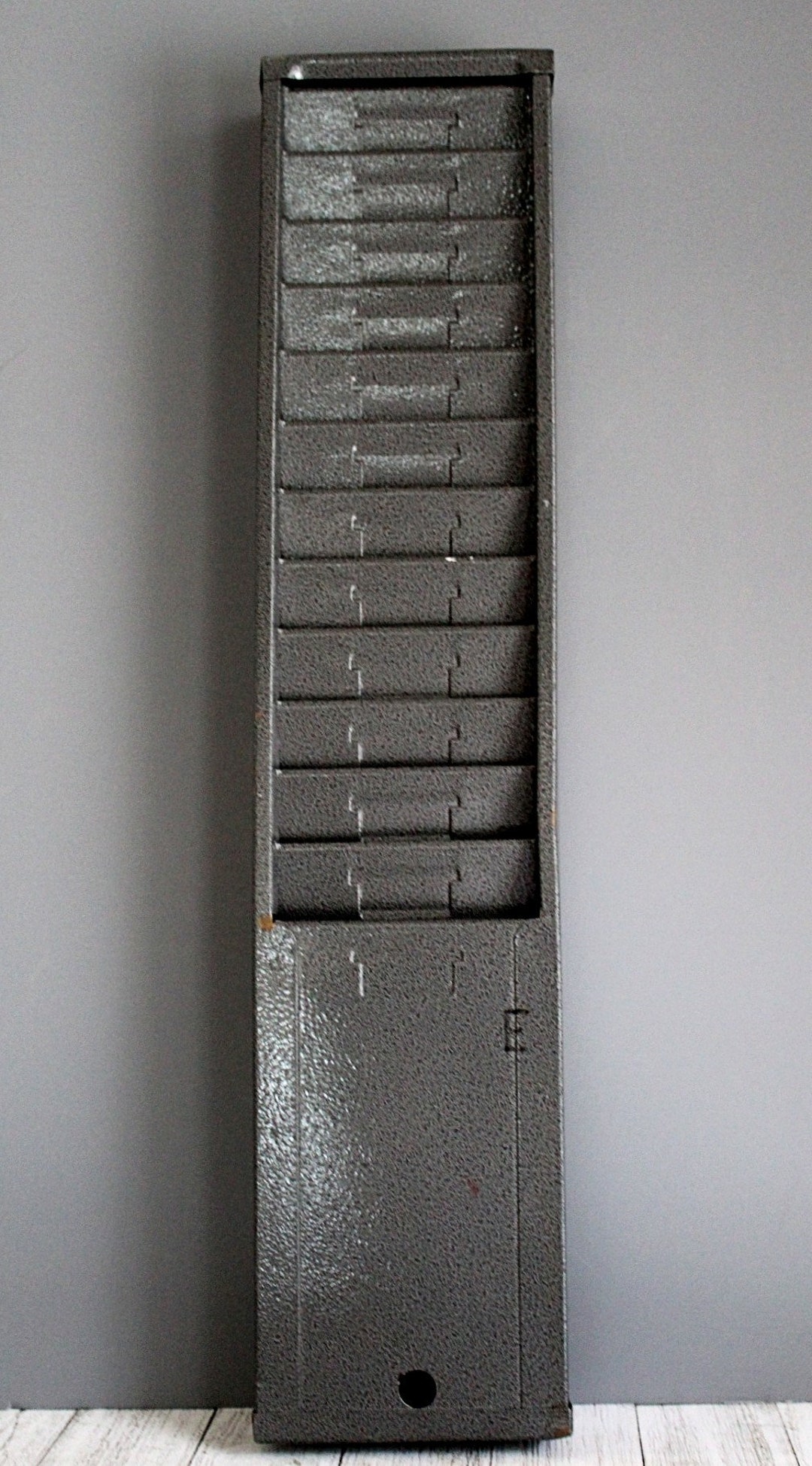 Vintage Time Clock Card Holderindustrial Decor Card Holder Etsy