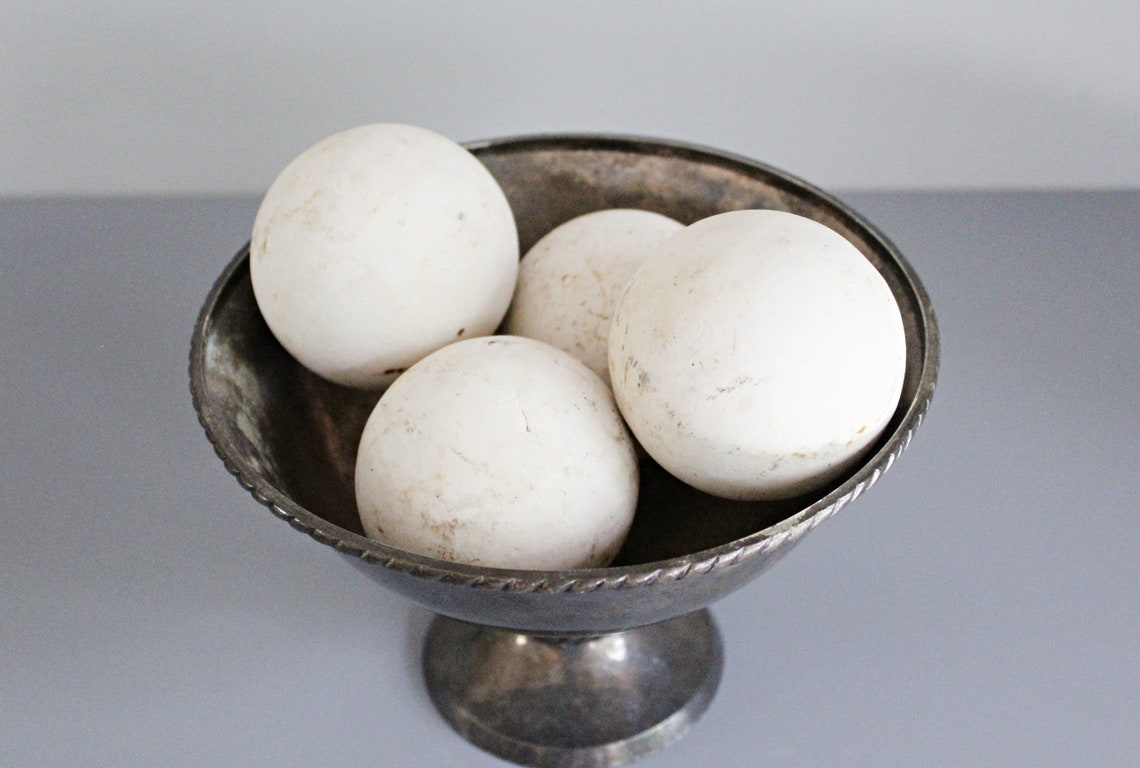 4 Vintage Reclaimed Stone Balls Limestone Water Filtration Etsy