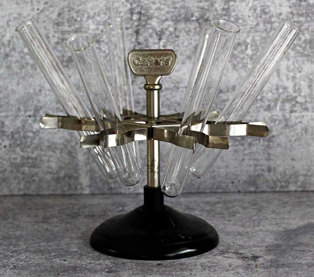 Vintage Rubber Stamp Carousel 6 Test Tubes standard, Vintage Stamp Rack ...