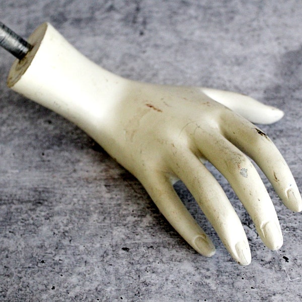 vintage mannequin hand- female open posed, store mannequin hand, mannequin part, hand prop, photo prop