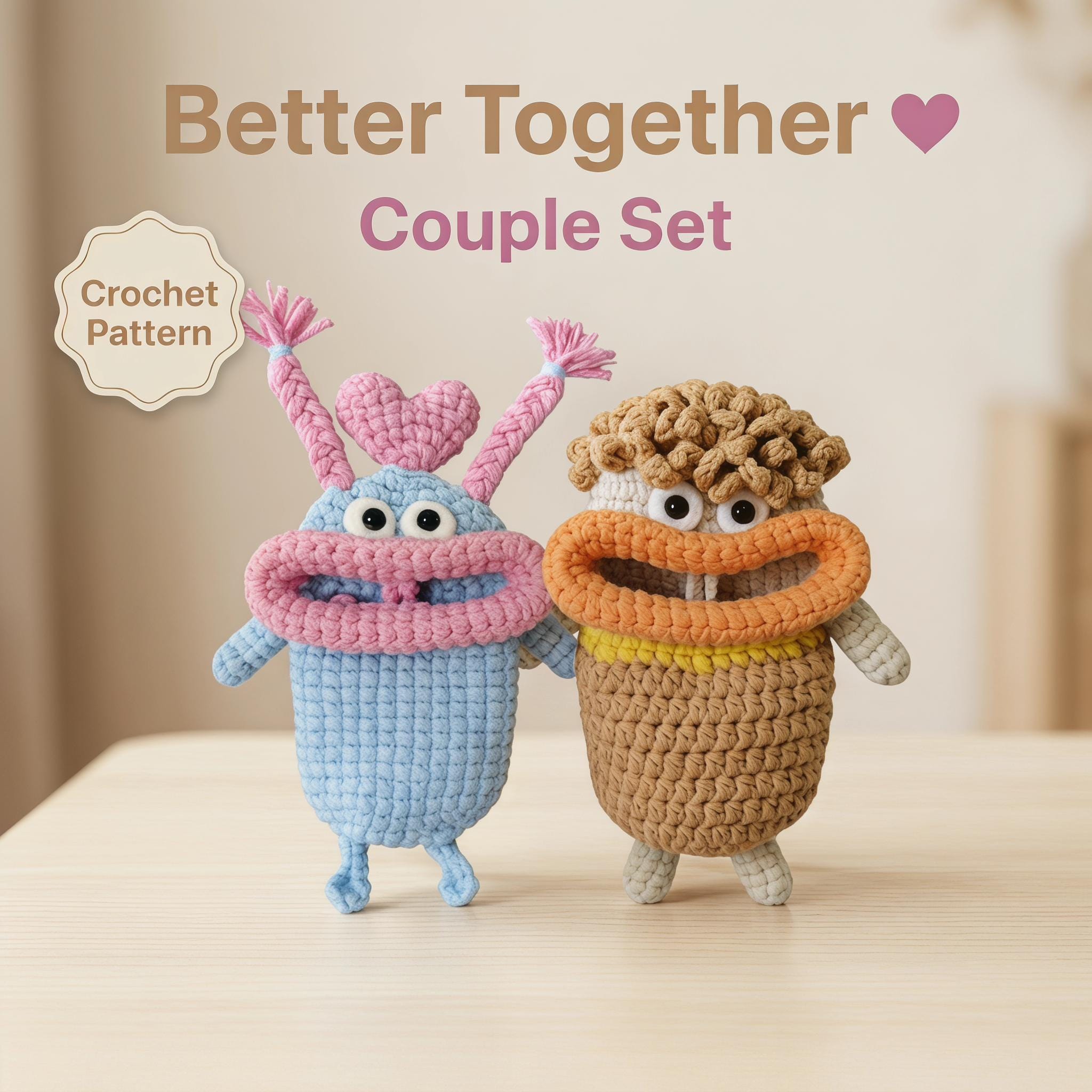 Crochet big mouth pattern - Etsy 日本