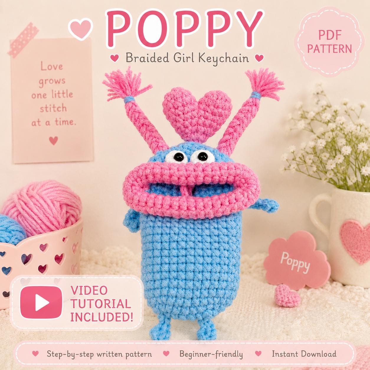Crochet big mouth pattern - Etsy 日本