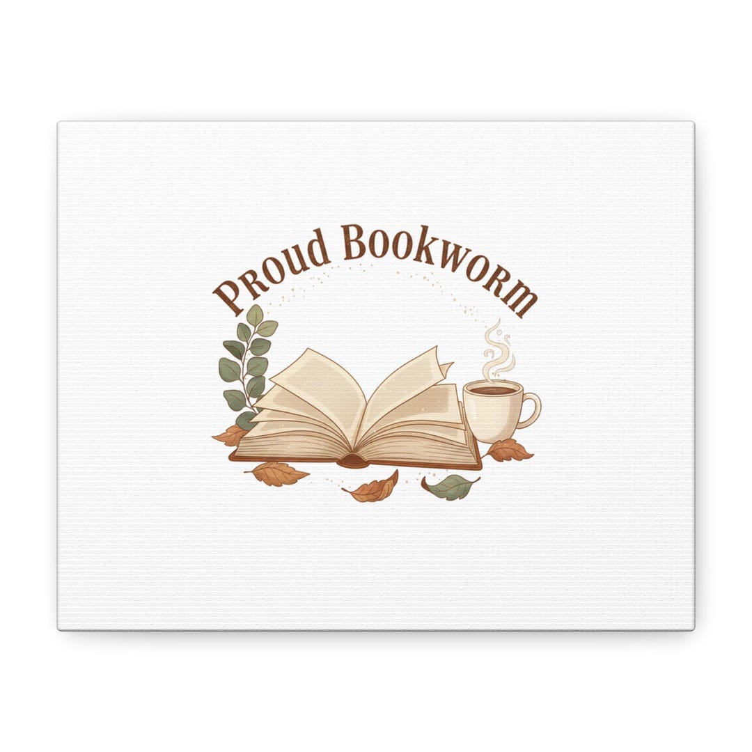 Proud Bookworm Canvas Print | Cozy Library Wall Art - Etsy