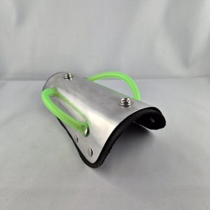 Cybergoth pipe-style forearm bracelet, futuristic cyberpunk, science fiction, cosplay, punk rave