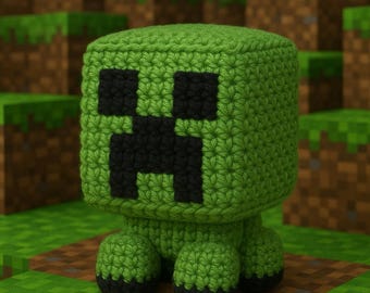 Minecraft Creeper Crochet Pattern – Amigurumi Plush, Gamer Gift (PDF Pattern)