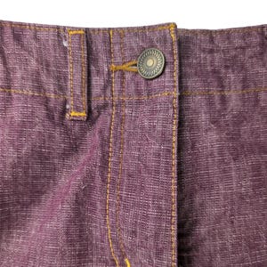 Sitwell Anthropologie Vintage Red Denim Skirt Maxi Prairie Size 2 image 7