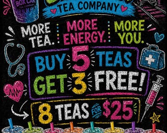 Loaded Box Car Tea Co. Nurse Appreciation — Sweet Sour Energy Tea Deal (Buy 5 Get 3 Free)