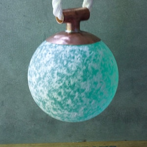 Flotador de vidrio marino náutico para interiores y exteriores: esfera de espuma de mar con cobre y cuerda