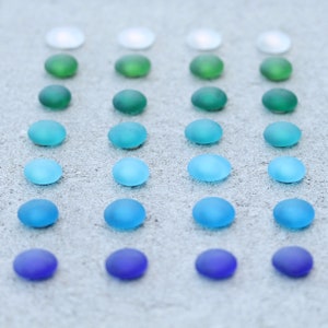 Glass Gem Magnets Aqua Love image 7