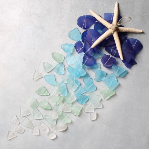 Sea Glass & Starfish Mobile Colossal Ombre Sea glass mobile, seaglass mobile, sea glass chandelier, seaglass windchime, sea glass art Sea Glass & Starfish Mobile Colossal Ombre Sea glass mobile, seaglass mobile, sea glass chandelier, seaglass windchime, sea glass art