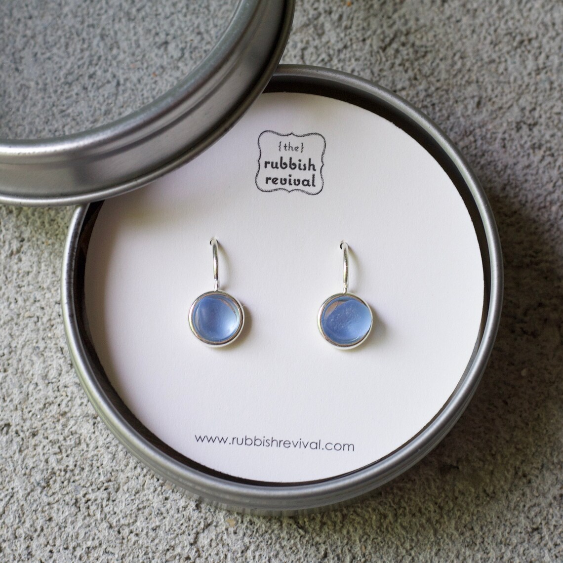 Sea Glass & Silver Petite Drop Earrings Twilight Etsy