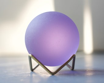 Purple - Glass Ball with Wooden or Geometric Metal Stand