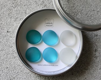 Glass Gem Magnets - Trinidad Teal