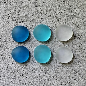 Glass Gem Magnets Aqua Love image 3