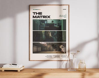 Plakat do filmu Matrix, film Wachowskich, klasyka science fiction z 1999 roku