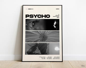 サイコ ポスター、アルフレッド・ヒッチコック監督作品、デジタルダウンロード、1960年ホラー映画