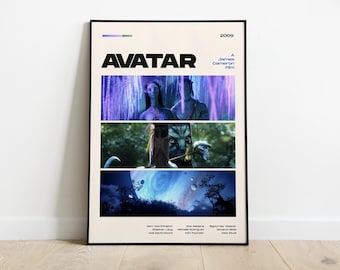 Avatar Filmplakat, James Cameron Film, digitaler Download, 2009 Sci-Fi Wandkunst