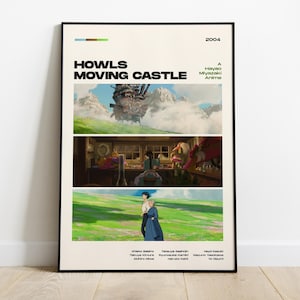 Howl's Moving Castle Poster, Hayao Miyazaki Film, Digital Download, Ghibli Art image 1