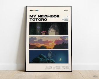 My Neighbor Totoro-poster, Miyazaki-film, digitale download, Ghibli-muurkunst