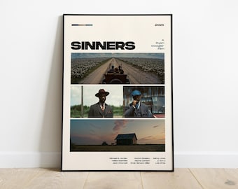 シナーズのポスター、ライアン・クーグラー監督作品、2025年公開のホラー・スリラー映画