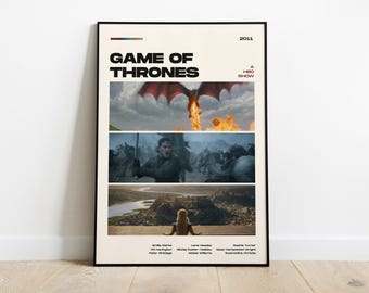 Game of Thrones-poster, HBO-serie, digitale download, fantasykunst aan de muur