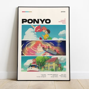 Ponyo Poster, Hayao Miyazaki Film, Digital Download, 2008 Studio Ghibli image 1