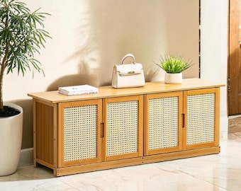 Hölzerner Eingang Lagerung Schuhschrank Bank für Flur Organisation