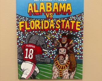 Alabama vs Florida State Art Print | Week 3 Comic Book Poster