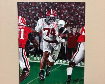 Kadyn Proctor Run – Alabama Football Fine Art Print