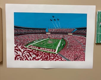 The Dots of Denny – Alabama Football Fine Art Canvas Print