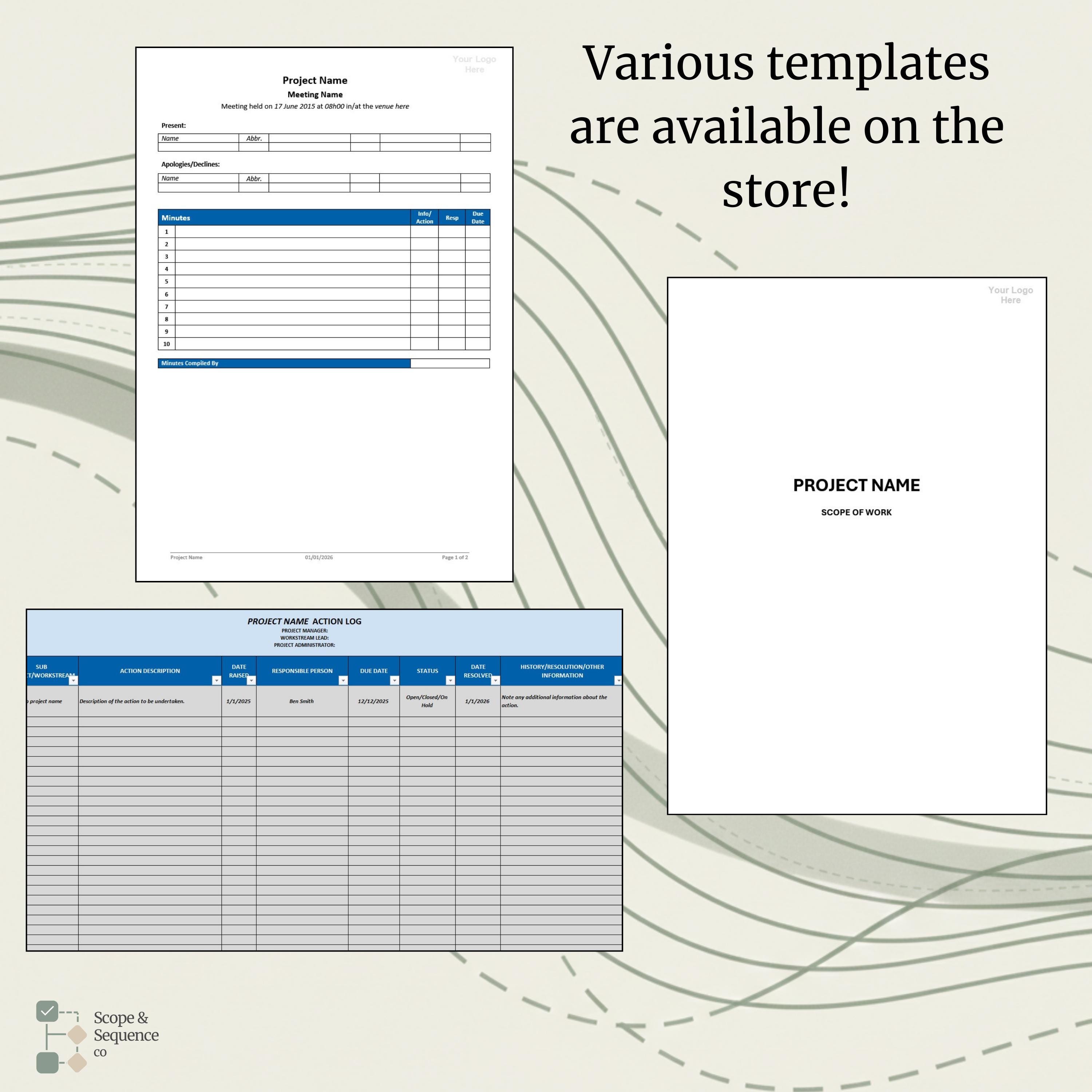 Project Log Template for Project Managers - Etsy Canada