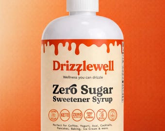 Zero Sugar Sweetener Syrup – All-Natural Keto Coffee & Dessert Drizzle (16 oz.)