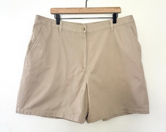 VTG 100% bomull Lauren Ralph Lauren Plus Size 18W 39" Khaki Chino Shorts Preppy