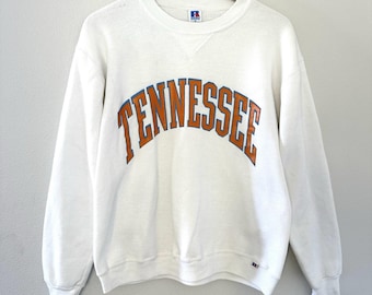 Felpa girocollo vintage anni '90 Russell Athletic Tennessee, prodotta negli Stati Uniti, taglia M, 50/50